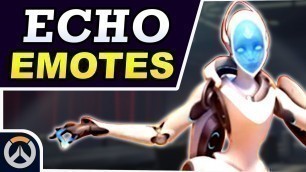 'Echo Cosmetics Sneak Peak!  New Emotes!  (Overwatch News)'