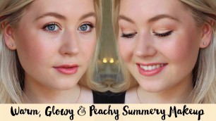 'Get Ready With Me: Glowy & Warm Peachy Summery Makeup | Meg Says'