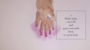 'How To Use - Meg Cosmetics Nail Spray'