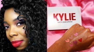 'Kylie Cosmetics Valentine\'s Day Mini Matte Liquid Lipstick Swatches'