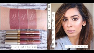 'New Stila Shimmer Liquid Lipsticks | Swatches & Review | ChaiTimewithMeesha'