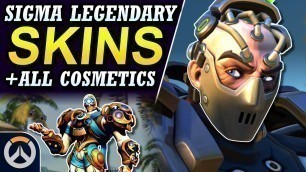 'ALL SIGMA LEGENDARY SKINS, Emotes, Golden Gun, & Cosmetic Items! (Overwatch News)'