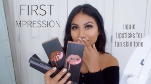 'UNBOXING KYLIE COSMETICS LIP KITS | FIRST IMPRESSION'