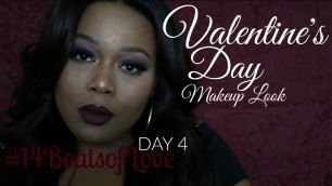 'Valentine\'s Day Makeup | Red Wine Lips + STILA Cosmetics Metal Foil Shadow | #14BeatsofLove'