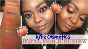 'KYLIE COSMETICS THE ROYAL PEACH PALETTE ► INITIAL REVIEW + SWATCHES ON DARK SKIN'