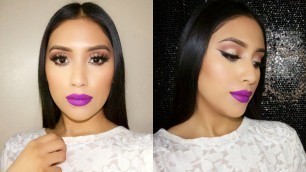 'Purple Lips & Glitter for Spring 2016'