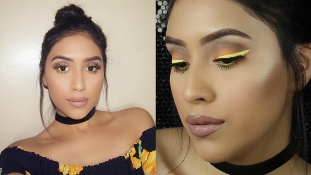 'Coachella Inspired Makeup 2016  | Yellow Eyeliner Spring Makeup Tutorial'