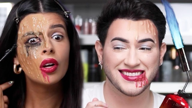 'WE MELTED A FULL FACE OF MAKEUP FEAT. MANNY MUA'