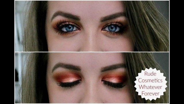 'RUDE COSMETICS WHATEVER FOREVER PALETTE | review + tutorial | cally guthrie'