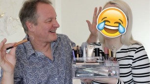 'Dad Does My Makeup Using ONLY My Mum\'s Makeup | Meg Says'