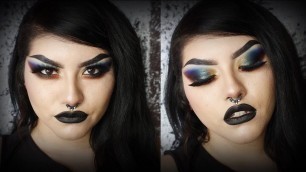 'Goth Rainbow Makeup | MarilynMugBeat'