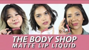 'The Body Shop Matte Lip Liquid | FD Swatch Sister'