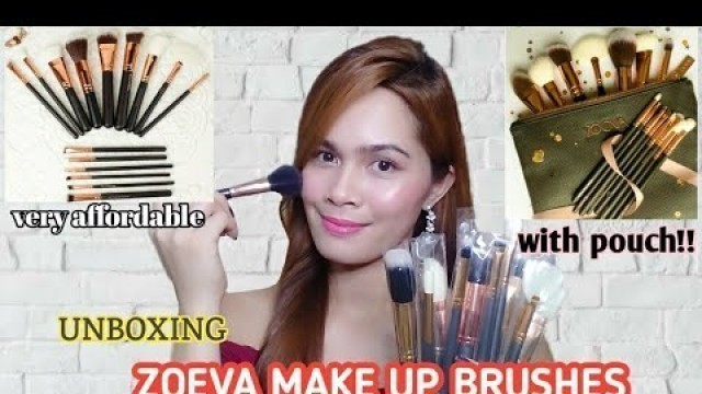 'MURANG MAKE UP BRUSHES SA SHOPEE | UNBOXING ZOEVA MAKE UP BRUSHES WITH POUCH | VERY AFFORDABLE'