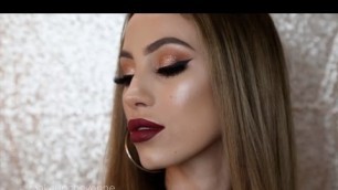 'STILA MAGNIFICENT METALS: EASY Rose Gold Eyes & Vampy Lips | Cheyenne Roncales'