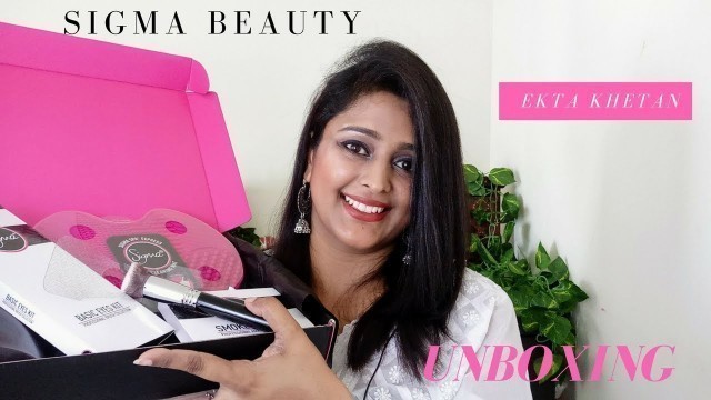 'International Makeup brand Sigma Beauty Sent me an Affliate box | look inside | Ekta'