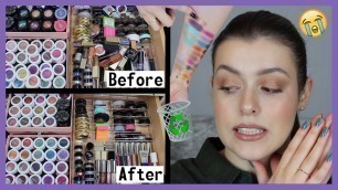 'SINGLE EYESHADOWS DECLUTTER! Swatches, Collection, Organisation | Makeup with Meg'