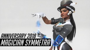 'Magician Symmetra Skin Spotlight | All Cosmetics & Gameplay [Overwatch Anniversary 2018]'