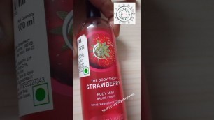 '#Bodyshop\'s strawberry #bodymist. Body mist vs #perfume. #Cosmetics #shopping'