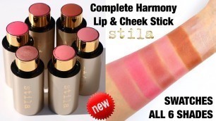 'SWATCHES Stila Cosmetics Complete Harmony Lip & Cheek Stick | ALL 6 Shades | New Makeup Spring 2020'