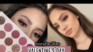 'VALENTINES DAY MAKEUP TUTORIAL 2021 | MORPHE 35XO PALETTE'