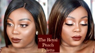 'HONEST REVIEW, FIRST IMPRESSION, & MAKEUP TUTORIAL| Kylie Cosmetics Royal Peach Palette'