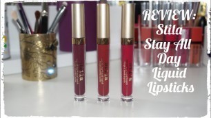 'REVIEW: New Stila Stay All Day Liquid Lipsticks Bacca, Ricco & Chianti with lip swatches'