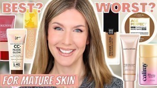 'BEST & WORST NEW Foundations For Mature Skin 2022 | FOUNDATION ROUNDUP'