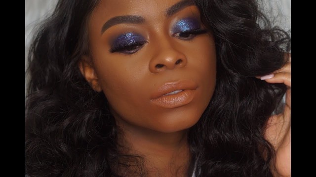 'SMOKEY PURPLE EYE W/GLITTER ft. Stila cosmetics glitter shadow'