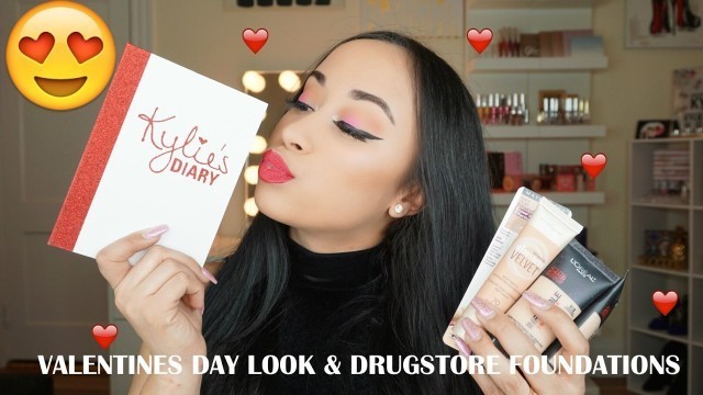 'GRWM Kylie Cosmetics Valentines/ Best Drugstore Foundations'