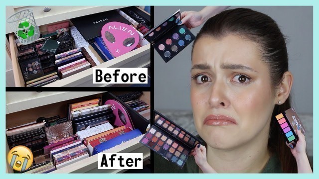 'EYESHADOW PALETTE DECLUTTER! Swatches, Collection, Organisation | Makeup with Meg'