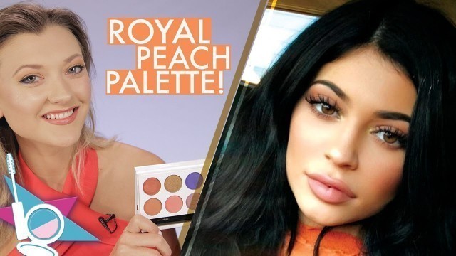 'Kylie Jenner Cosmetics Royal Peach Palette Eyeshadow Unboxing and Review! -Beautyscoop'