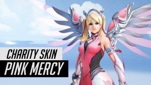 'Overwatch | Pink Mercy Skin Spotlight | All Cosmetics (Highlight Intros, Emotes, Poses) Gameplay'