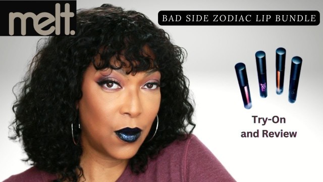 'Melt Cosmetics Bad Side Zodiac Lip Bundle Try On and Review | @HauteBellaExperience'