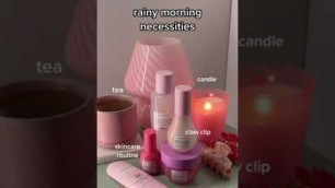 'rainy day essentials #glowrecipe #glowingskin #skincareroutine #pinterestaesthetic'