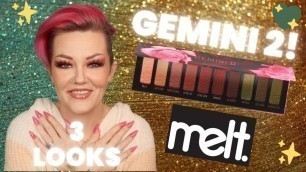 'MELT COSMETICS Gemini 2 Palette! Review & 3 Looks!'