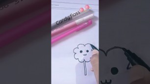 'easy candy floss drawing'