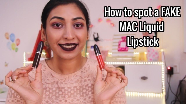 'How to spot a knock off MAC liquid lipstick | Real Vs Fake MAC'