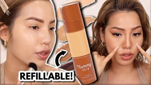 'HOT OR NOT? NEW DANESSA MYRICKS YUMMY SKIN FOUNDATION | OILY SKIN WEAR TEST'