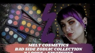 'Melt Cosmetics Bad Side Zodiac Collection | 4 Looks + Swatches'