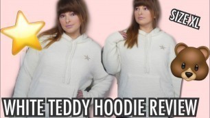 'White Teddy Hoodie Review - Size XL | Jeffree Star Cosmetics'