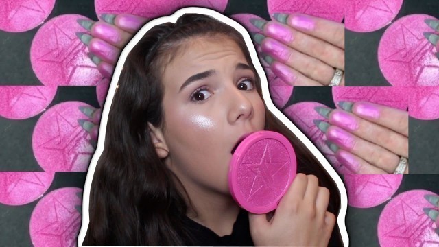 'REGINA GEORGE (HOT PINK HIGHLIGHTER!) Jeffree Star Cosmetics | REVEIW, SWATCHES, + DEMO!'