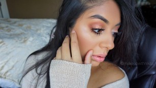 'PEACHY SPRING MAKEUP LOOK | ABH + NICOLE GUERRIERO GLOW KIT | NIKITA VANMALI'