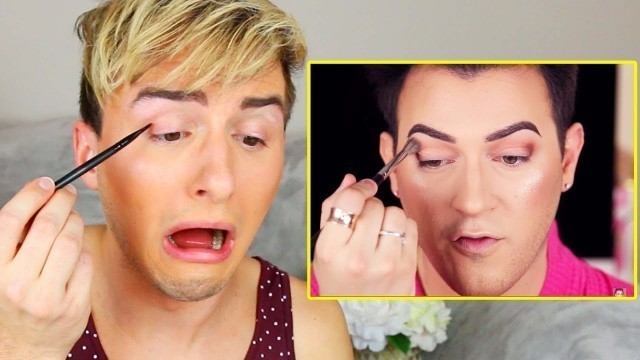 'I TRIED FOLLOWING A MANNY MUA MAKEUP TUTORIAL'