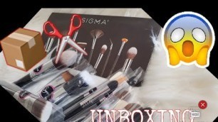 'UNBOXING SIGMA BRUSHES | my first ever purchase from sigma beauty'