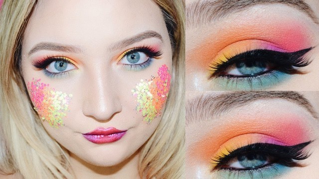 'NEON Festival Makeup - BYS Cosmetics Festival Collection! ♡ Tobie Jean'