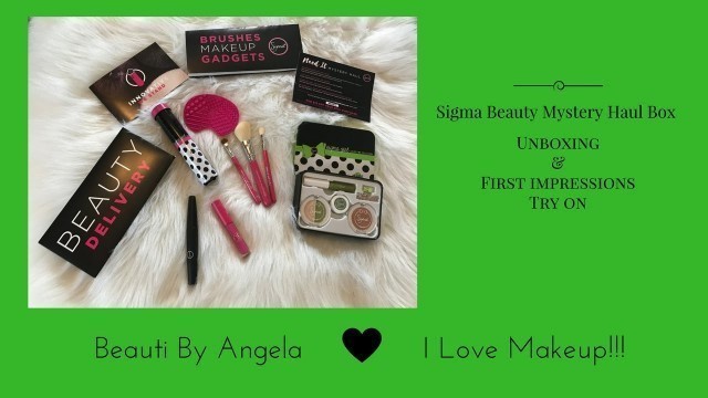 'Sigma Beauty Mystery Haul Box~Unboxing & First Impressions Try On'