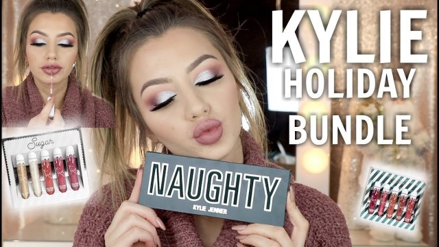 'KYLIE COSMETICS HOLIDAY COLLECTION | Swatches, Tutorial & Review | Jazzi Filipek'