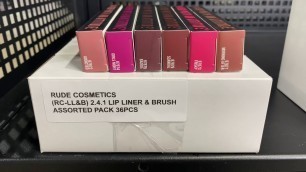 'Cosmeticos Delineador de Labios y Cepillo Surtido 2.4.1 Rude Cosmetics  I Cosmeticos al por mayor.'