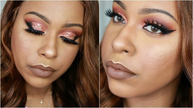 'Glittery Pumpkin Spice Cut Crease! | Eyeshadow Tutorial | Rude Cosmetics'