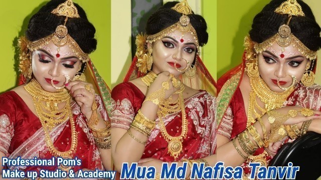 '||BENGALI  HD  BRIDAL MAKEUP|| Step -by-step Demonstration||Mua MD NAFISA TANVIR'